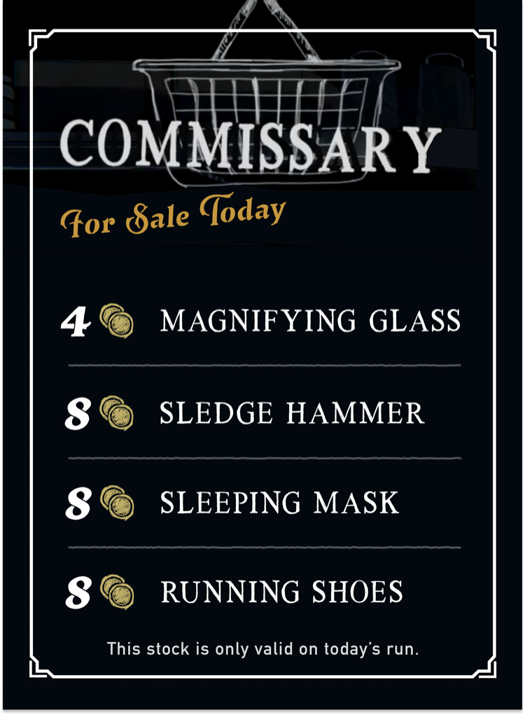 Commissary Stock card