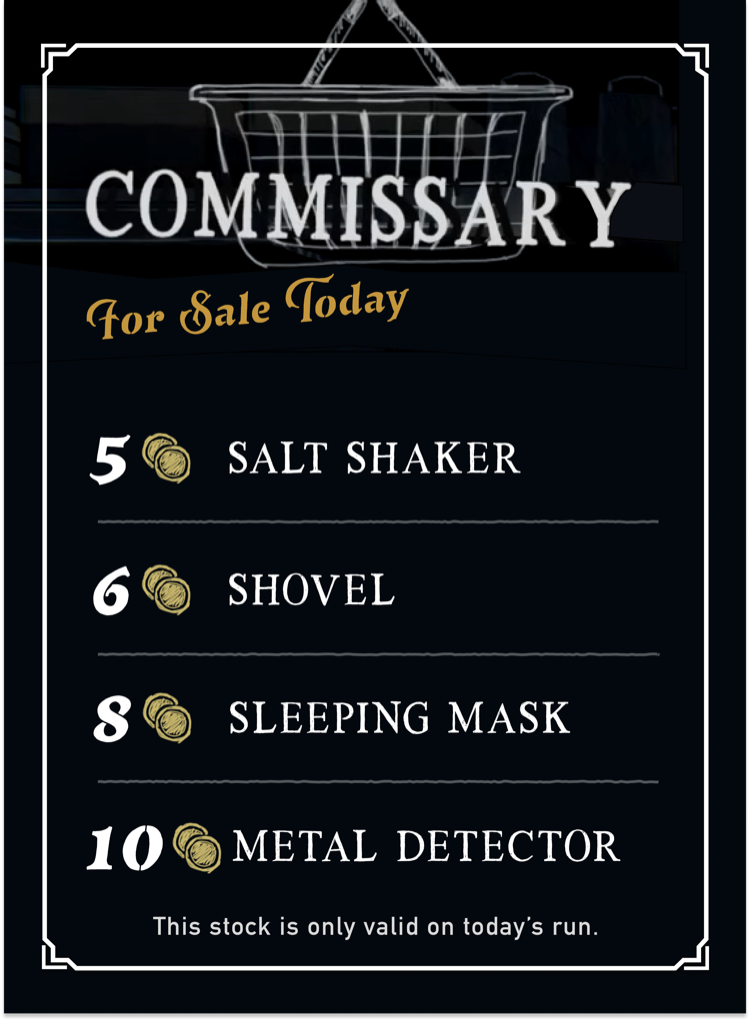 Commissary Stock card