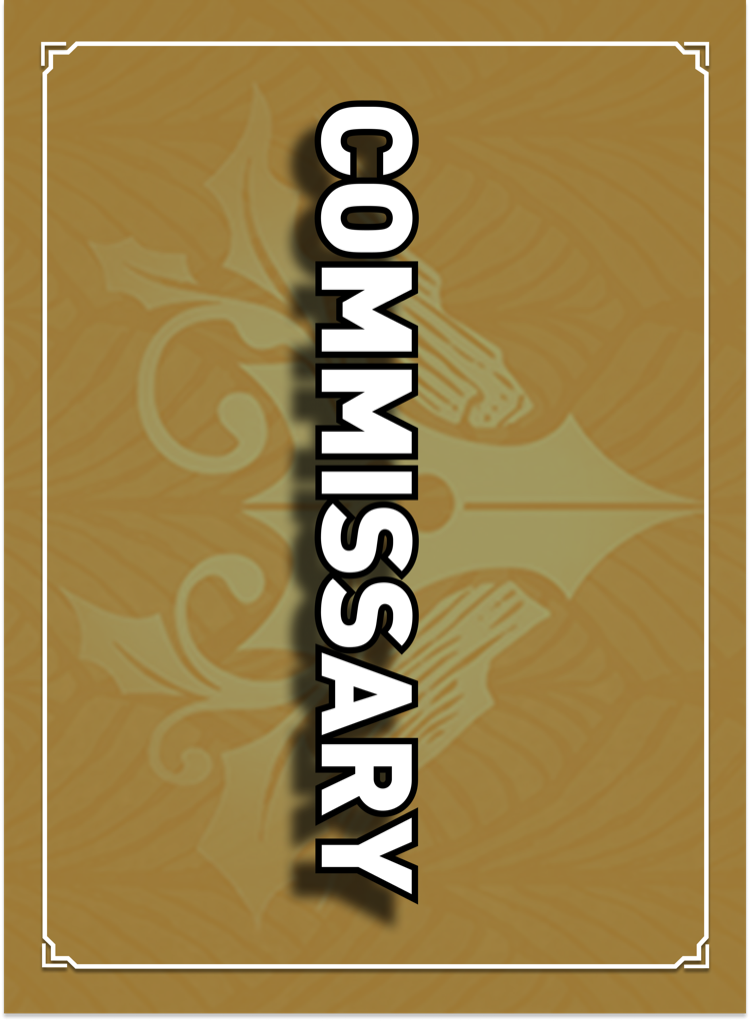 Commissary Stock card back