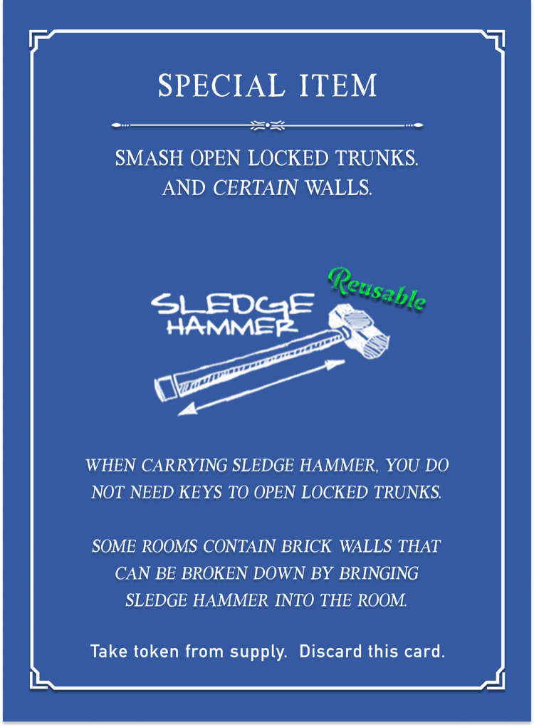 Special Items card
