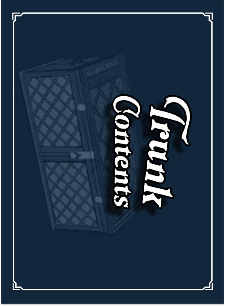 Trunk Contents card back