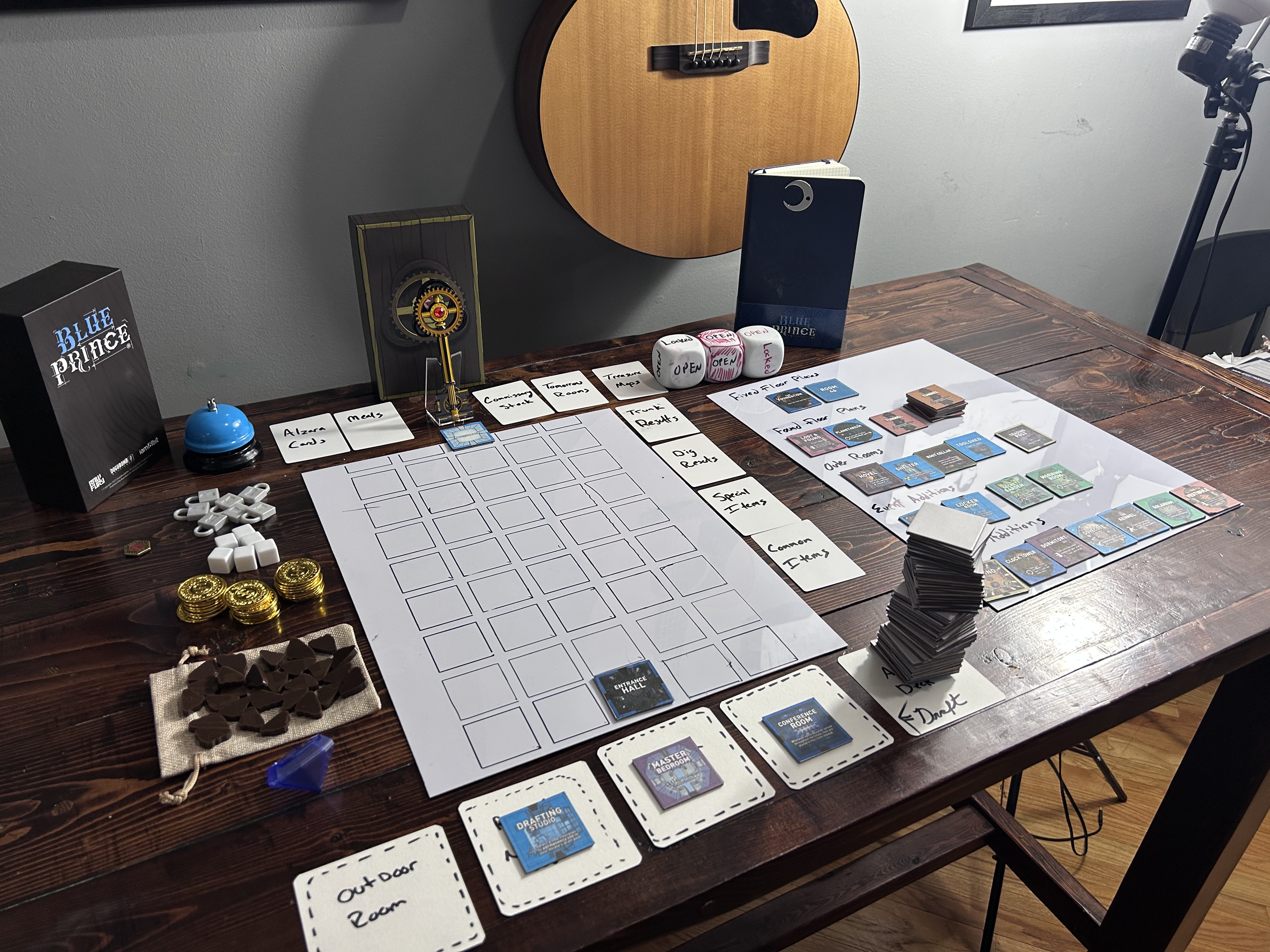 Blue Prince board game prototype