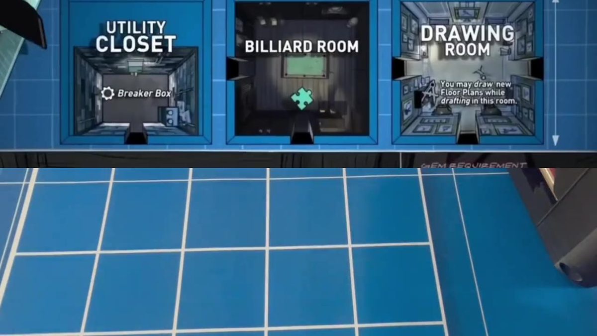 Split frame: the video game's draft screen above, the dealer tower putting tiles on the mat below