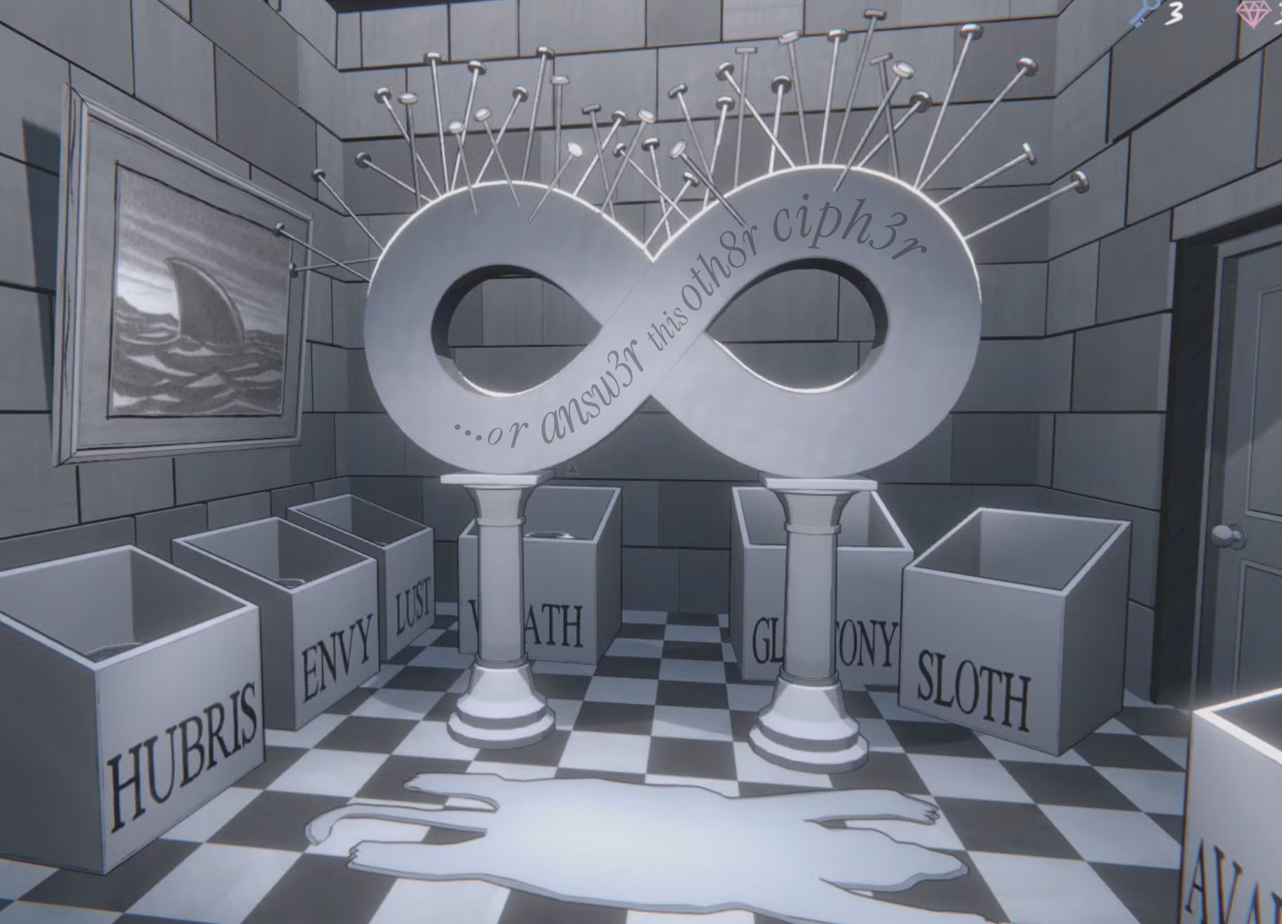 Room 8 lemniscate — the other cipher