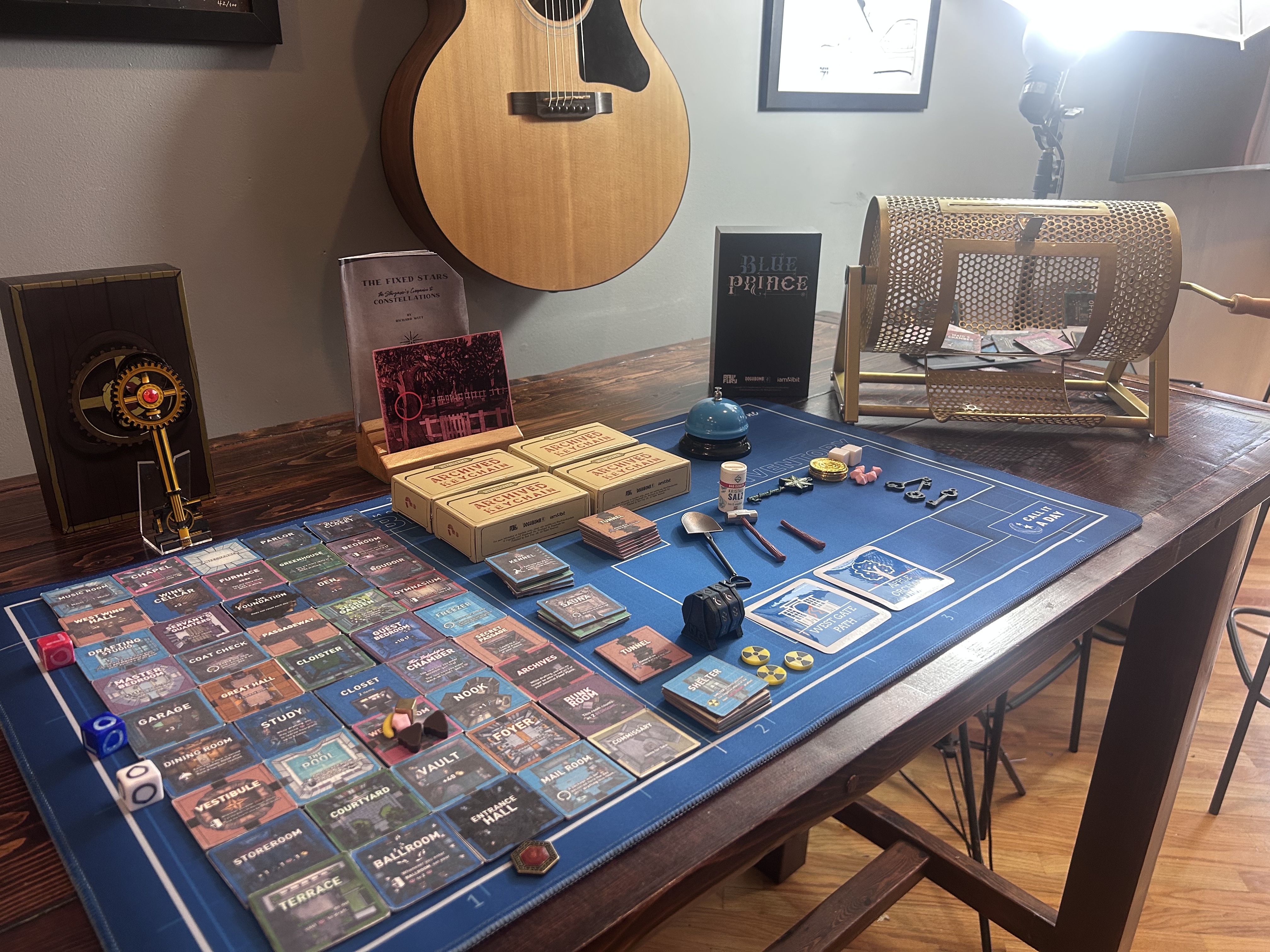 Blue Prince board game prototype